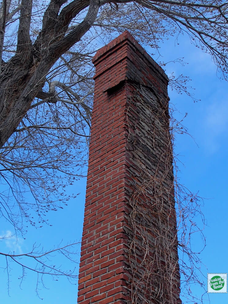 This chimney is all that remains of the original P Ranch house.